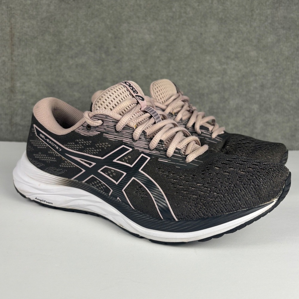 ASICS Gel-Excite 7 Running Shoe Mesh Athletic Sneaker 10 Black Rose Petal